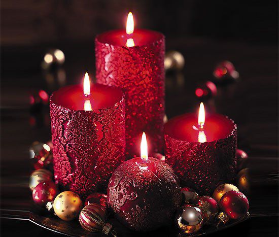 Red Glass Candles